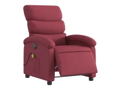 Poltrona reclinável de massagens elétrica tecido vermelho tinto SHL965713