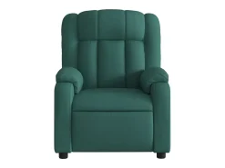 Poltrona reclinável de massagens elétrica tecido verde-escuro SHL935936