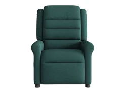 Poltrona reclinável de massagens elétrica tecido verde-escuro SHL370838