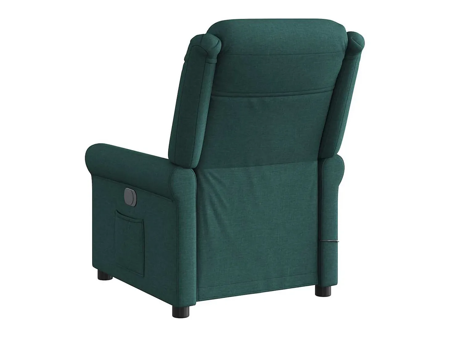 Poltrona reclinável de massagens elétrica tecido verde-escuro SHL370838