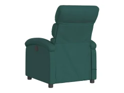 Poltrona reclinável de massagens elétrica tecido verde-escuro SHL953568