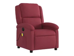 Poltrona reclinável de massagens elétrica tecido vermelho tinto SHL614459