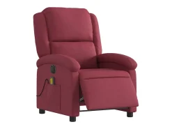 Poltrona reclinável de massagens elétrica tecido vermelho tinto SHL614459