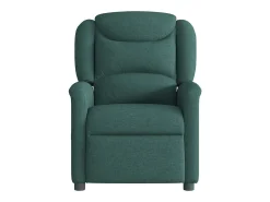 Poltrona reclinável de massagens elétrica tecido verde-escuro SHL382449