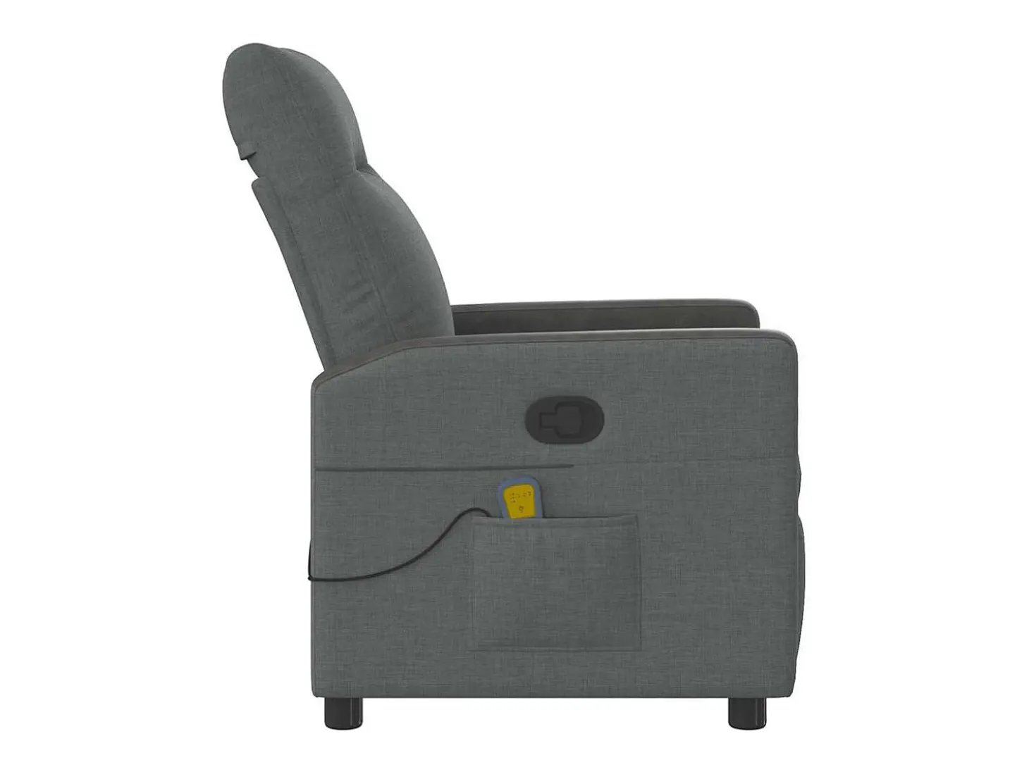 Poltrona reclinável de massagem em tecido cinza escuro SHL650100