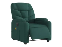 Poltrona reclinável de massagens elétrica tecido verde-escuro SHL288795