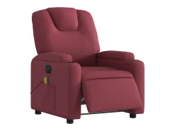 Poltrona reclinável de massagens elétrica tecido vermelho tinto SHL601625
