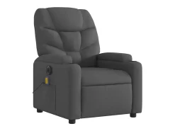Poltrona reclinável de massagens elétrica tecido cinza-escuro SHL942676