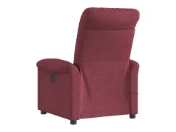 Poltrona reclinável de massagens elétrica tecido vermelho tinto SHL254001