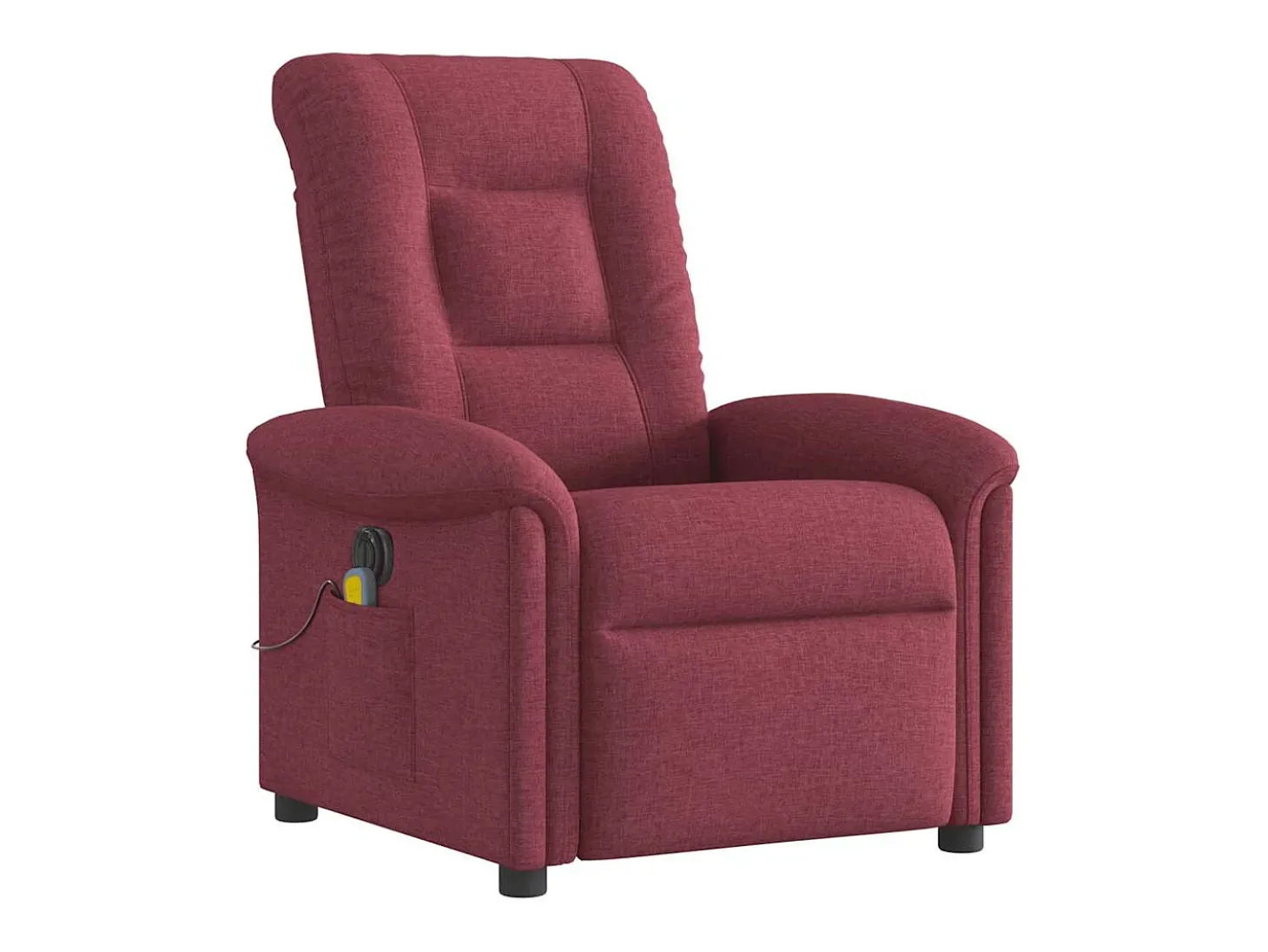 Poltrona reclinável de massagens elétrica tecido vermelho tinto SHL254001