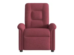 Poltrona reclinável de massagens elétrica tecido vermelho tinto SHL254001