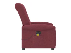 Poltrona reclinável de massagens elétrica tecido vermelho tinto SHL254001