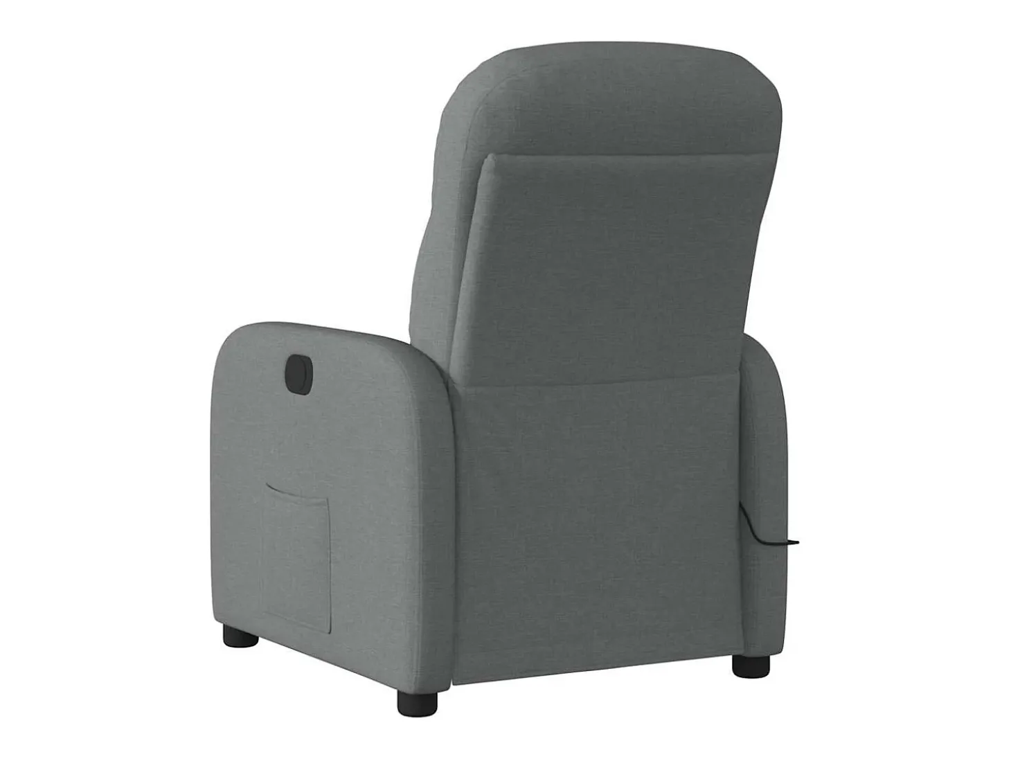 Poltrona reclinável de massagem em tecido cinza escuro SHL630541