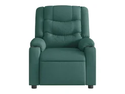 Poltrona reclinável de massagens elétrica tecido verde-escuro SHL216070