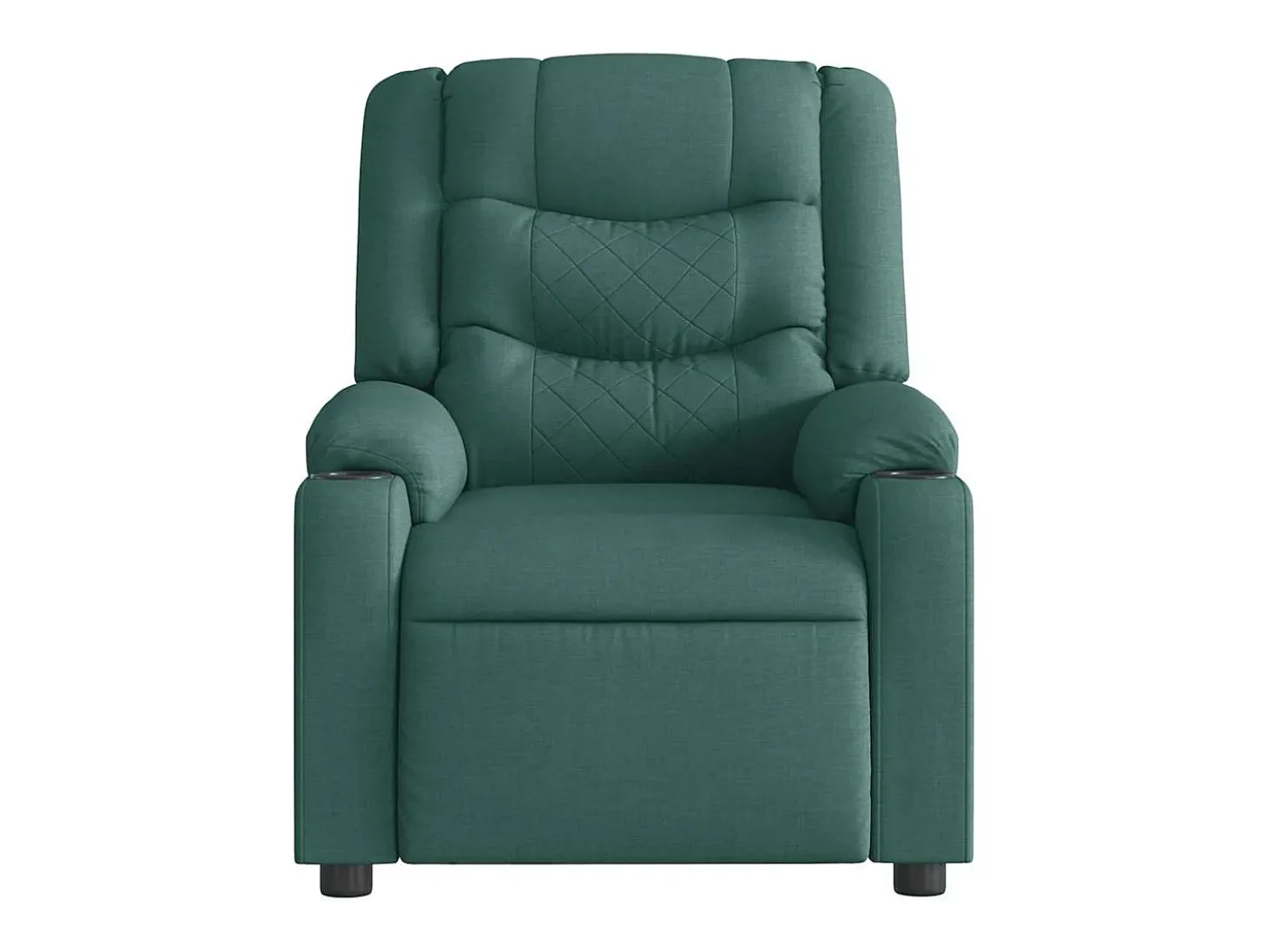 Poltrona reclinável de massagens elétrica tecido verde-escuro SHL216070