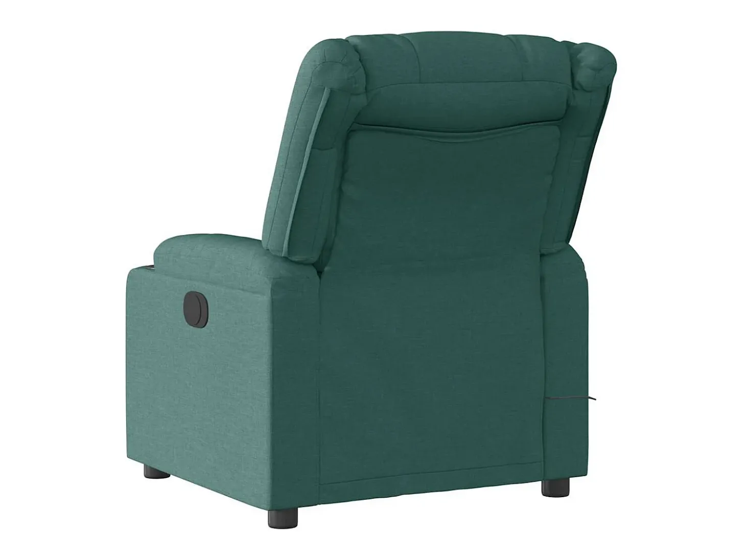 Poltrona reclinável de massagens elétrica tecido verde-escuro SHL216070
