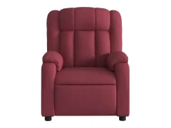 Poltrona reclinável de massagens elétrica tecido vermelho tinto