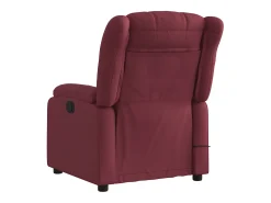 Poltrona reclinável de massagens elétrica tecido vermelho tinto