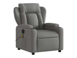 Poltrona reclinável de massagens elétrica tecido cinza-escuro SHL338470