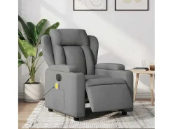 Poltrona reclinável de massagens elétrica tecido cinza-escuro SHL338470