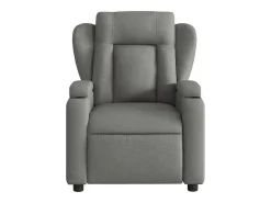 Poltrona reclinável de massagens elétrica tecido cinza-escuro SHL338470