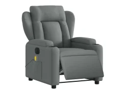 Poltrona reclinável de massagens elétrica tecido cinza-escuro SHL338470