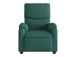 Poltrona reclinável de massagens elétrica tecido verde-escuro SHL721153