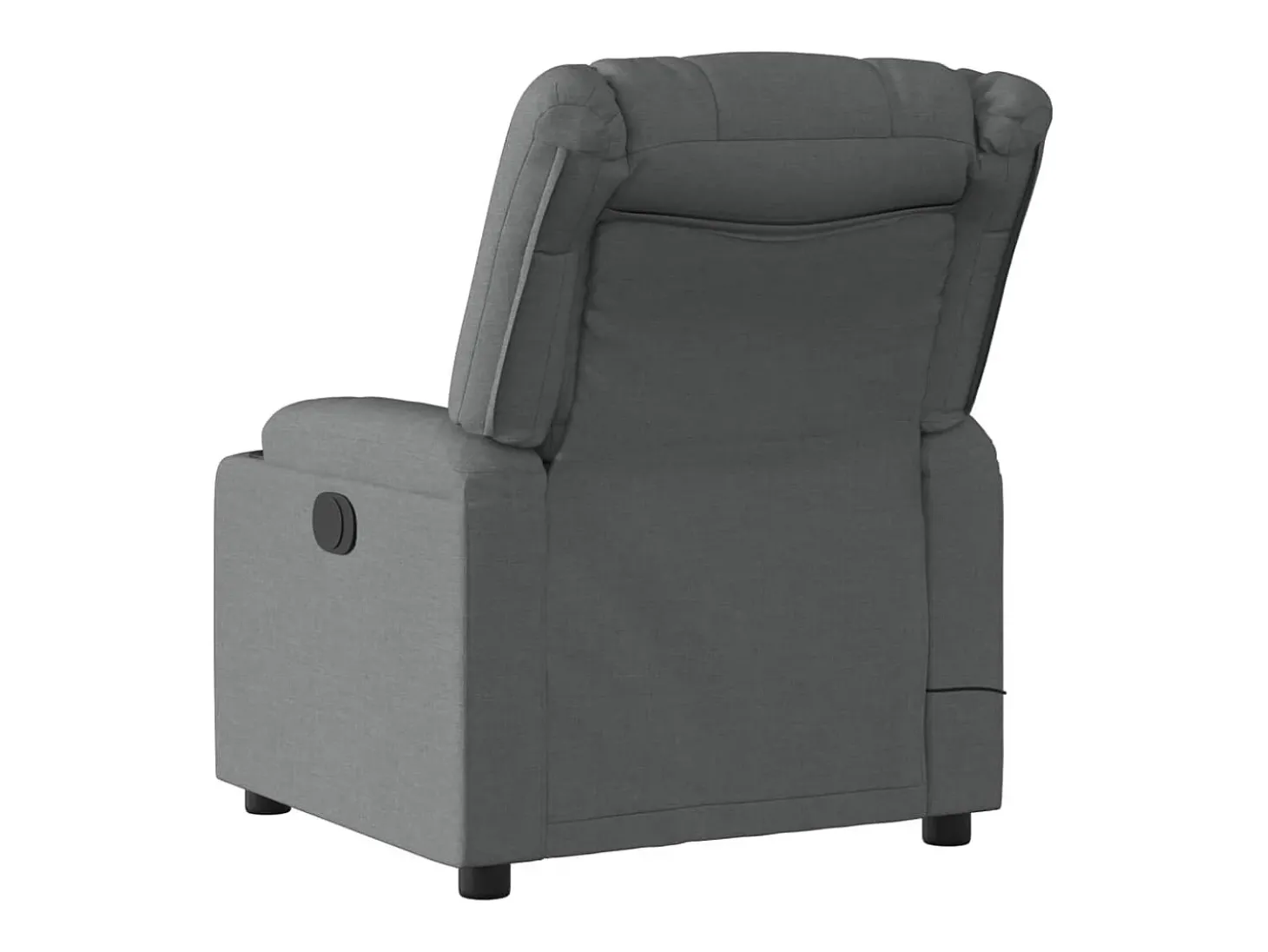 Poltrona reclinável de massagens elétrica tecido cinza-escuro SHL954506