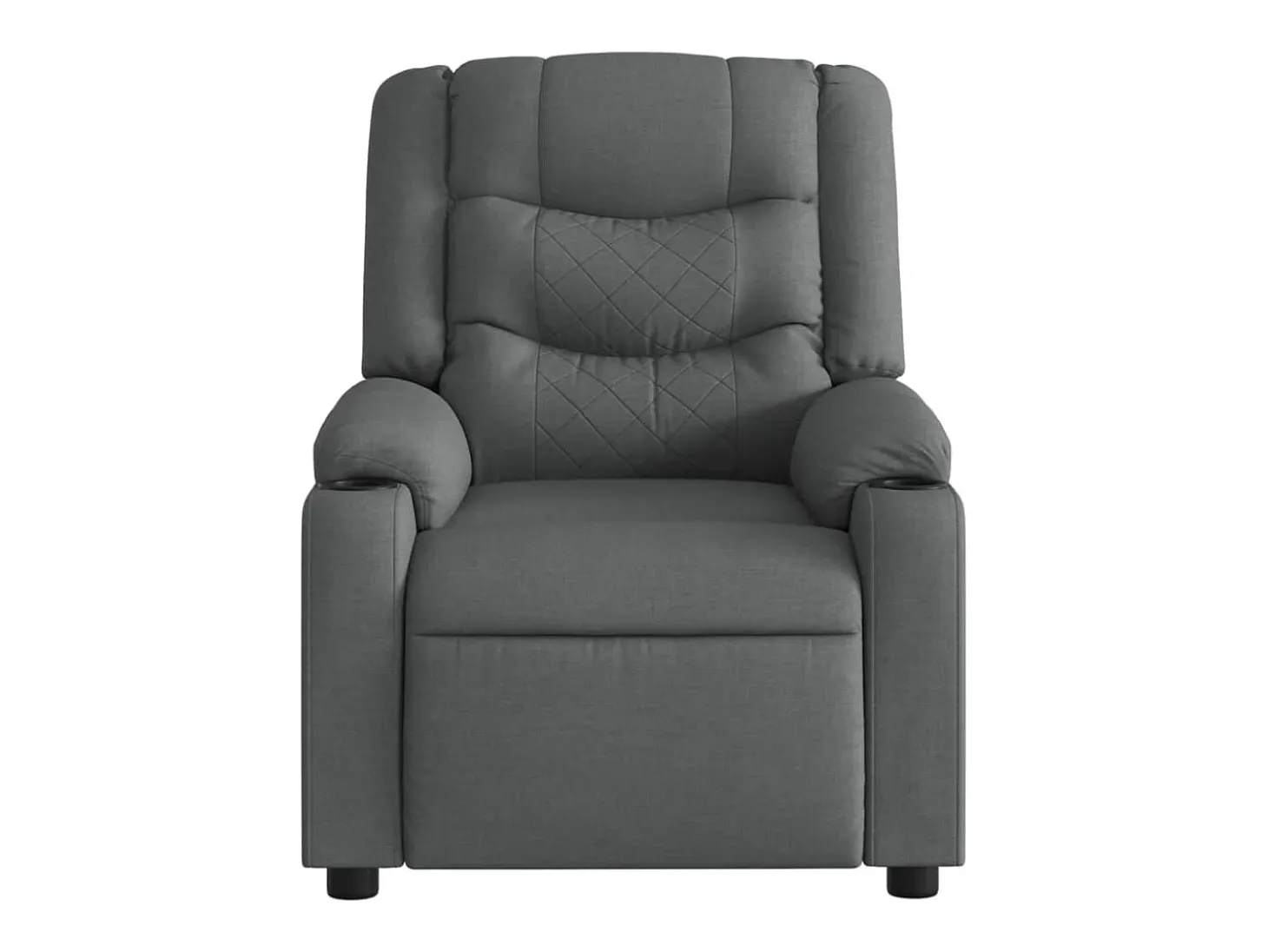 Poltrona reclinável de massagens elétrica tecido cinza-escuro SHL954506