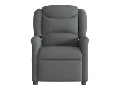 Poltrona reclinável de massagens elétrica tecido cinza-escuro SHL912743