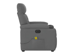 Poltrona reclinável de massagens elétrica tecido cinza-escuro SHL164046