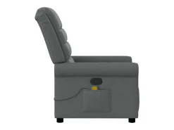 Poltrona reclinável de massagem em tecido cinza escuro SHL842219