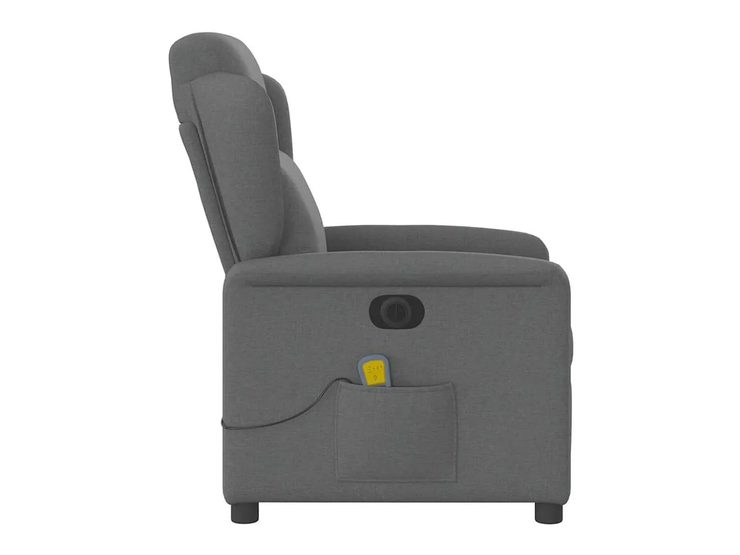 Poltrona reclinável de massagens elétrica tecido cinza-escuro SHL789993
