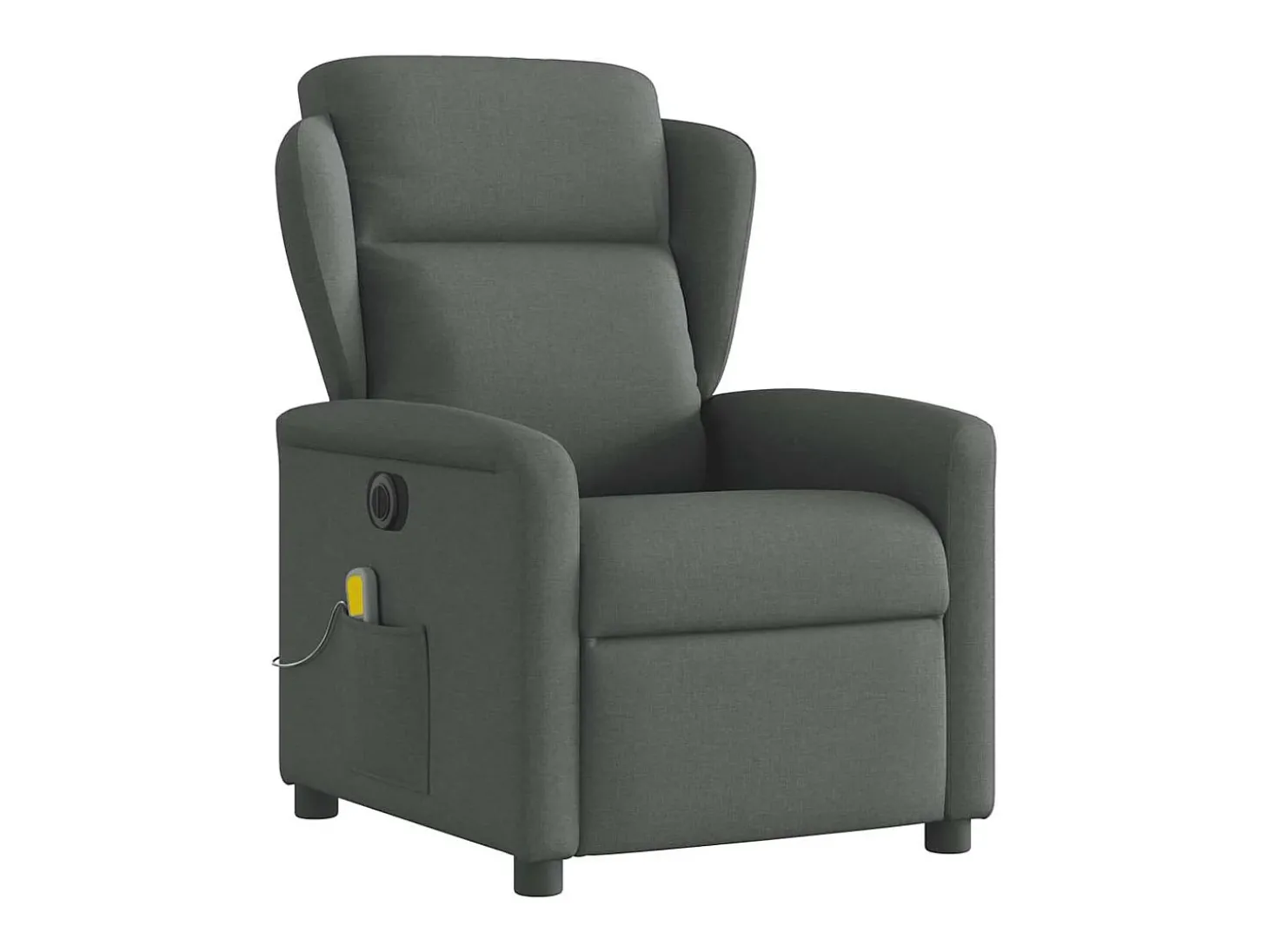 Poltrona reclinável de massagens elétrica tecido cinza-escuro SHL789993