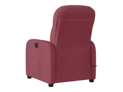 Poltrona reclinável de massagens elétrica tecido vermelho tinto