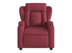 Poltrona reclinável de massagens elétrica tecido vermelho tinto SHL373069