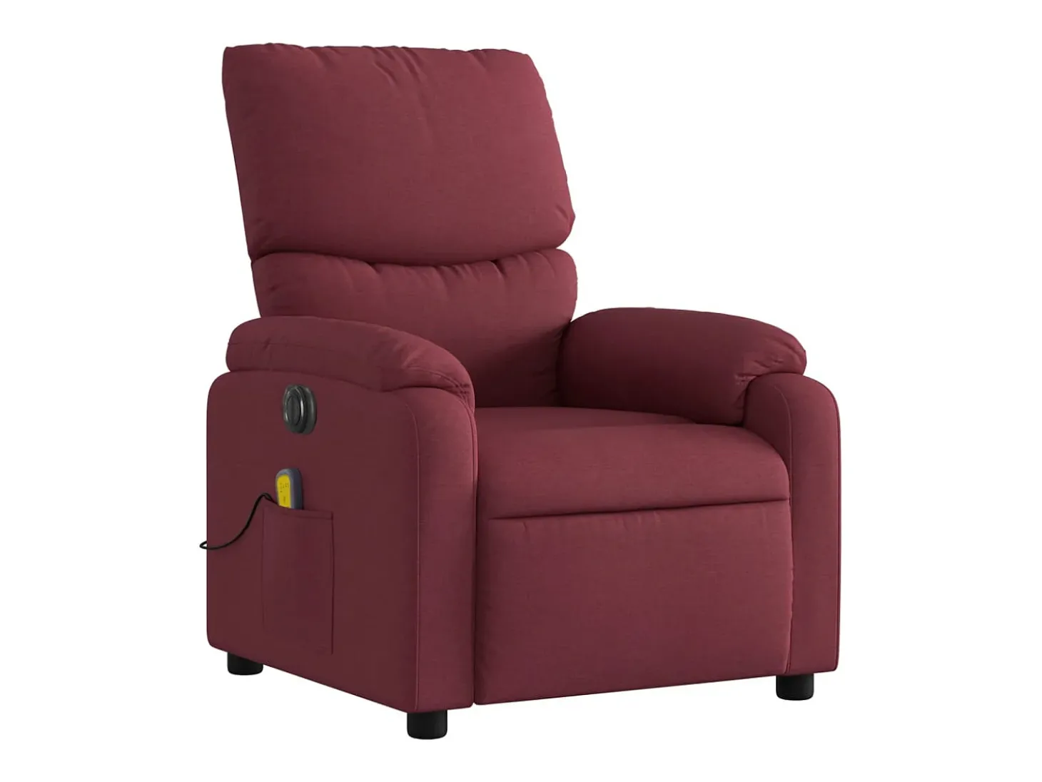 Poltrona reclinável de massagens elétrica tecido vermelho tinto SHL380893