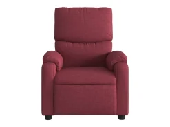 Poltrona reclinável de massagens elétrica tecido vermelho tinto SHL380893
