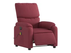Poltrona reclinável de massagens elétrica tecido vermelho tinto SHL380893