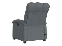 Poltrona reclinável de massagens elétrica tecido cinza-escuro SHL469685