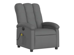 Poltrona reclinável de massagens elétrica tecido cinza-escuro SHL469685