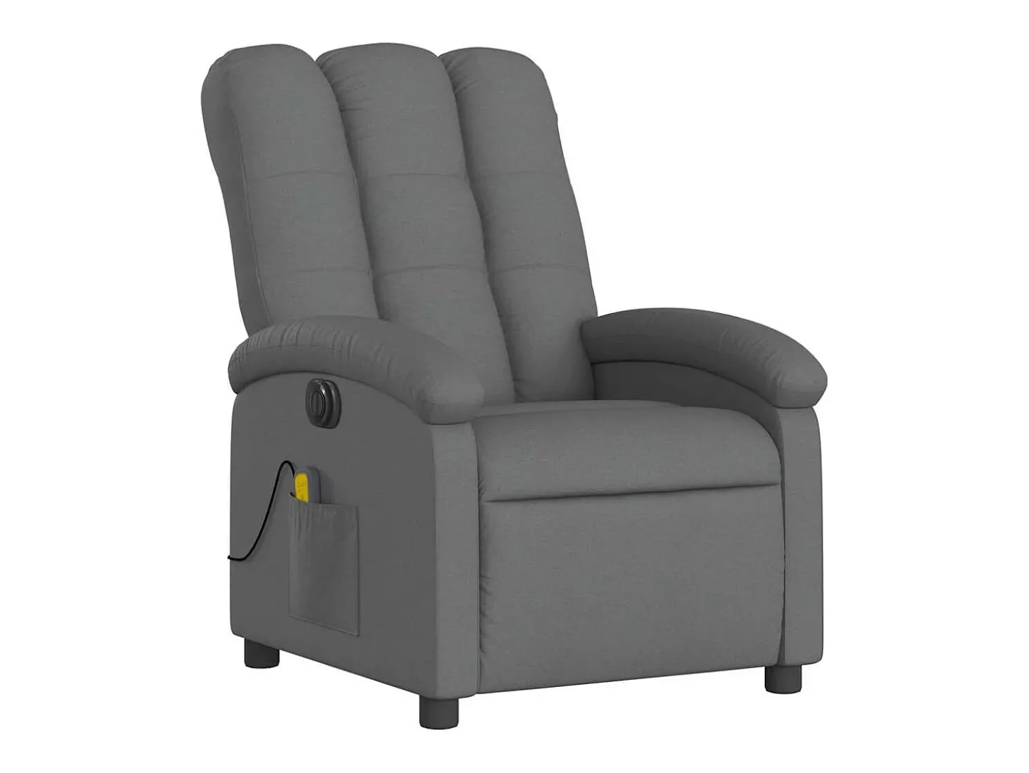 Poltrona reclinável de massagens elétrica tecido cinza-escuro SHL469685