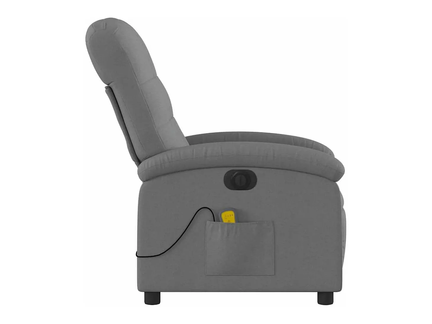 Poltrona reclinável de massagens elétrica tecido cinza-escuro SHL469685