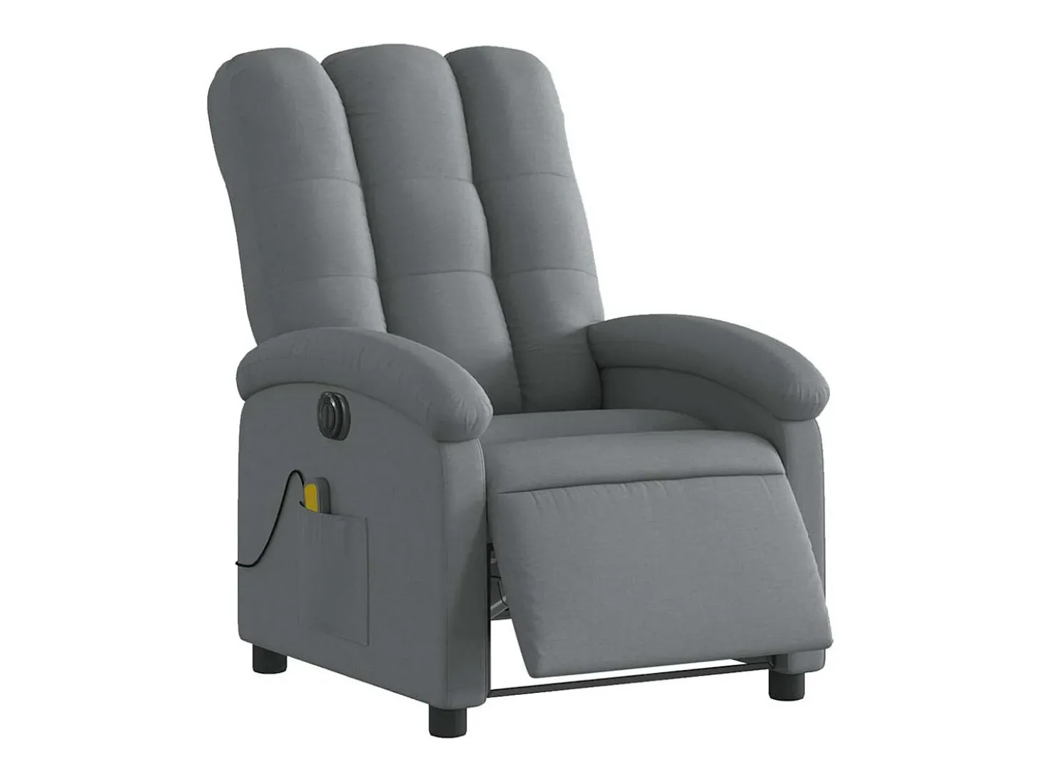 Poltrona reclinável de massagens elétrica tecido cinza-escuro SHL469685