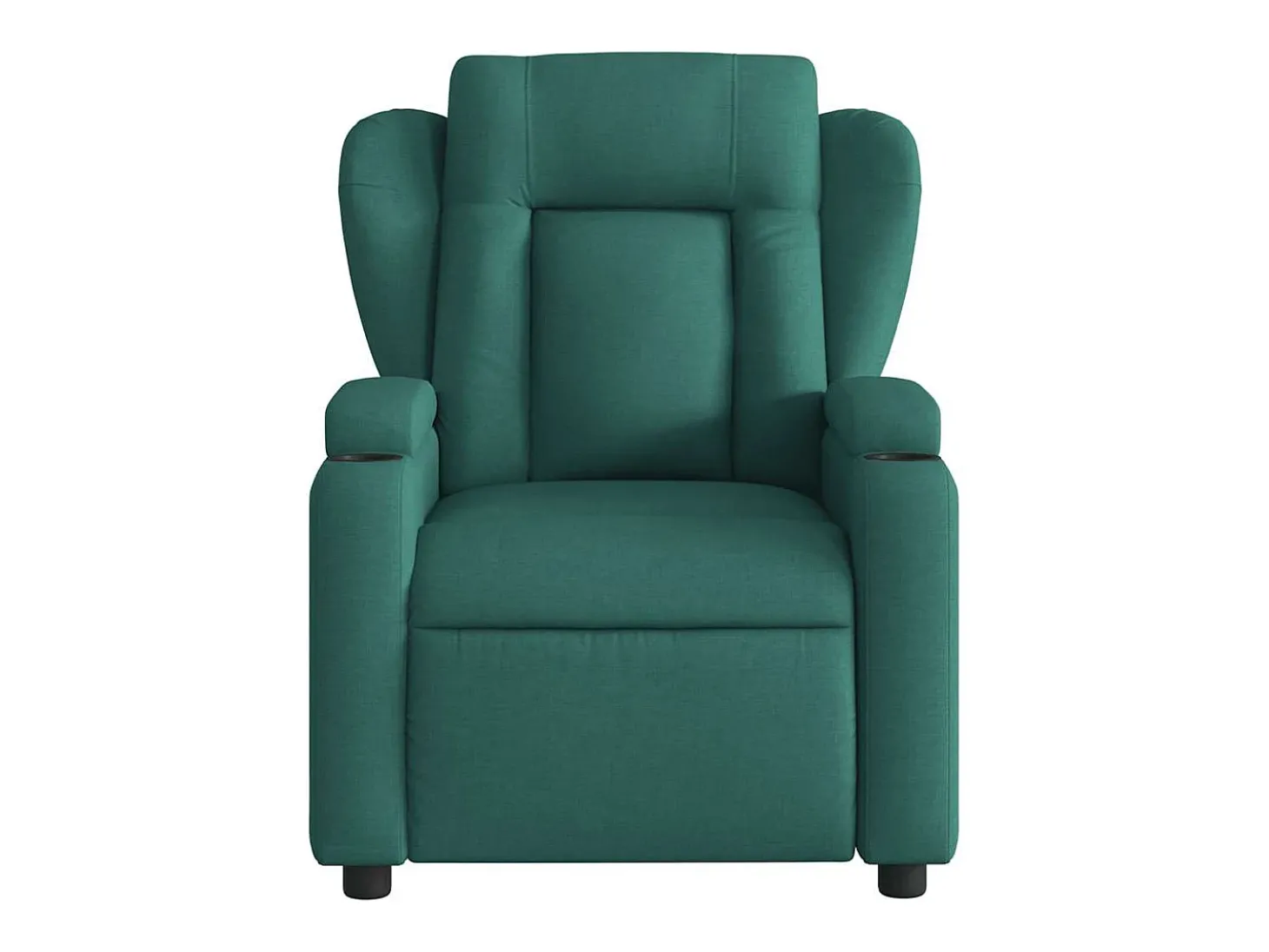 Poltrona reclinável de massagens elétrica tecido verde-escuro SHL298255