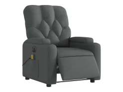 Poltrona reclinável de massagens elétrica tecido cinza-escuro SHL453497