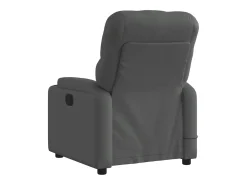 Poltrona reclinável de massagens elétrica tecido cinza-escuro SHL453497