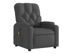 Poltrona reclinável de massagens elétrica tecido cinza-escuro SHL453497