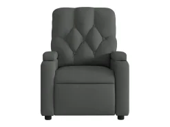 Poltrona reclinável de massagens elétrica tecido cinza-escuro SHL453497