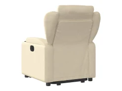 Poltrona reclinável elevatória elétrica tecido cor creme PT263558